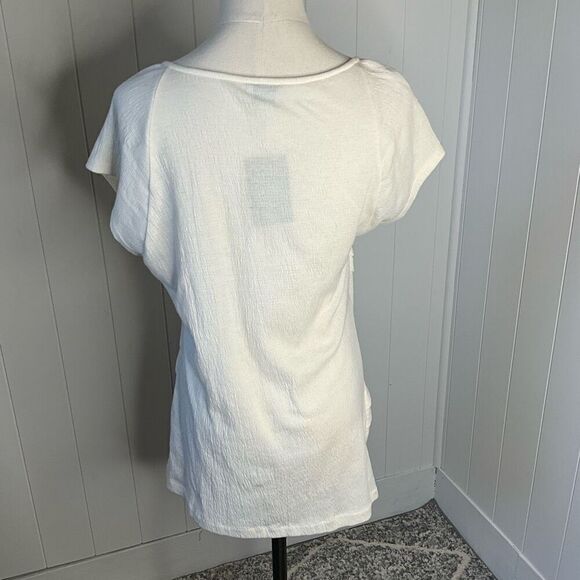 Anthropologie 9-H15 STCL Womens Large Layered Top Ivory Lagenlook Flowy NWT - Picture 6 of 12